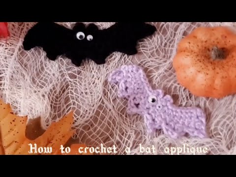 Crochet Tutorial: How to crochet a bat applique