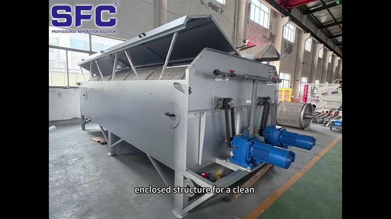 💨 All-in-One Solution: Fully Enclosed Drum Thickener for Efficient & Eco-Friendly Sludge Handling