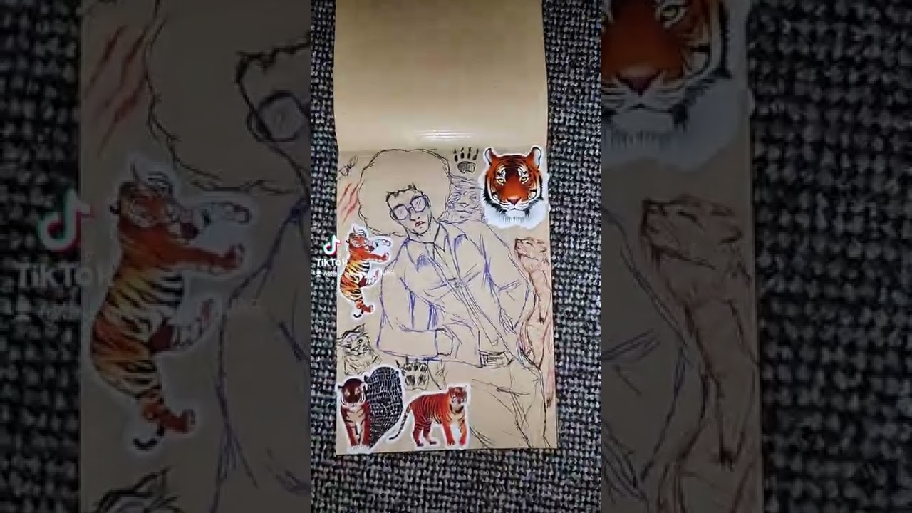 Drawing my stickers🐯🦊🦈 