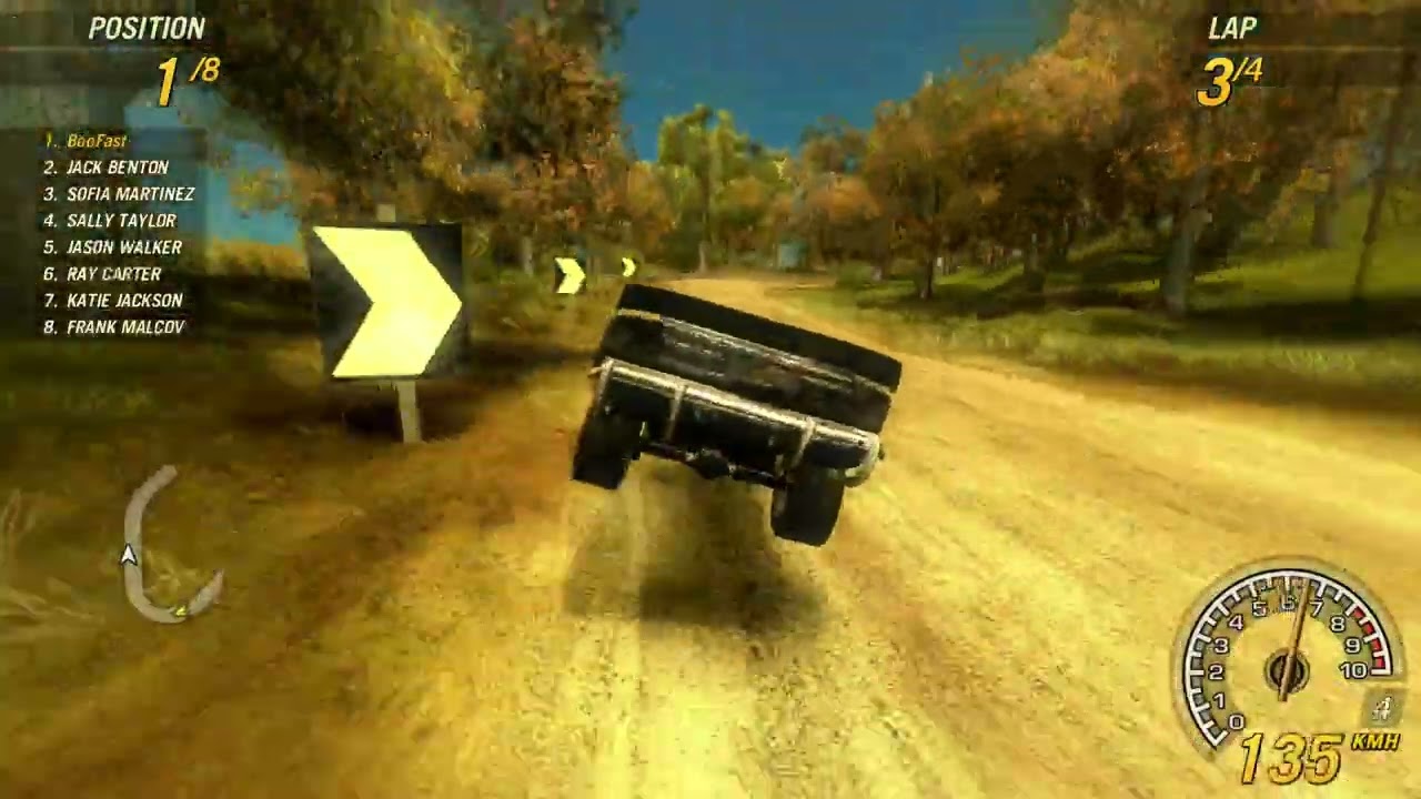 Flatout2, Midwest Ranch 1, 4 laps speedrun