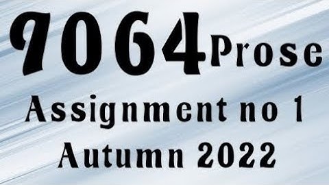AIOU Code 9064 Solved Assignment No.1 Autumn 2022 #aiou #aiousolveassignments