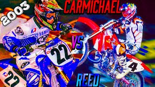 RICKY CARMICHAEL VS CHAD REED  2003 SUPERCROSS