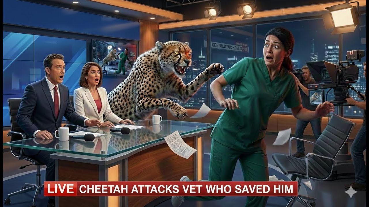 SAVED FROM DEATH, CHEETAH GROWS UP TO ATTACK HIS RESCUER ON LIVE TV!