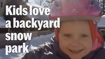 Dad builds a backyard luge track