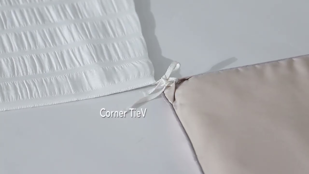 RUIKASI Seersucker Duvet Cover with Pillow Cases 100% Microfiber