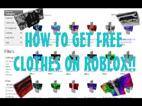 HOW TO GET FREE CLOTHES ON ROBLOX 2016!! (YOU WILL NEED BUILDERS CLUB ...