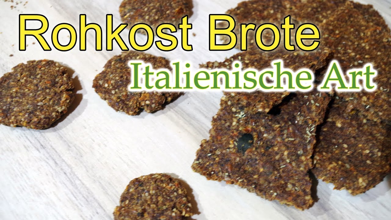 Rohkost Brote Cracker Italienische Art - glutenfrei, vegan & gesund