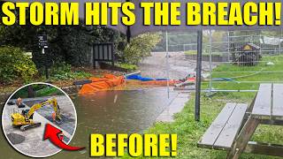 Whitchurch Canal Breach Update, The Storm Hits The Breach!