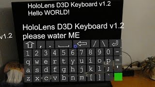 HoloLens D3D Keyboard v1.2 Upgrade