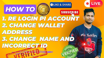 How to re login Pi Network || change wallet address || how to change pi name || #pinetwork