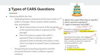 How to Break Down Any MCAT CARS Question from a CARS Tutor