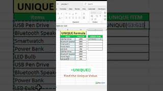 Find Unique Values in Excel
