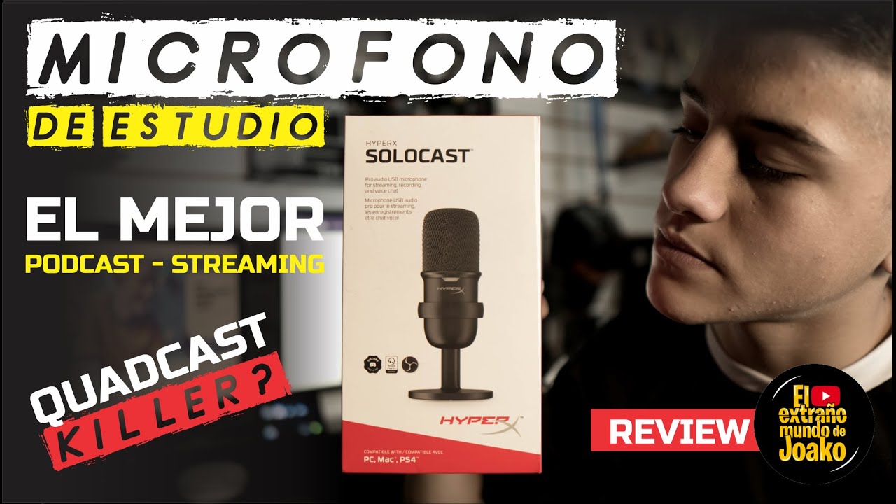 MICROFONO HYPERX SOLOCAST - El mejor Microfono para Podcast y Streaming en  2023 