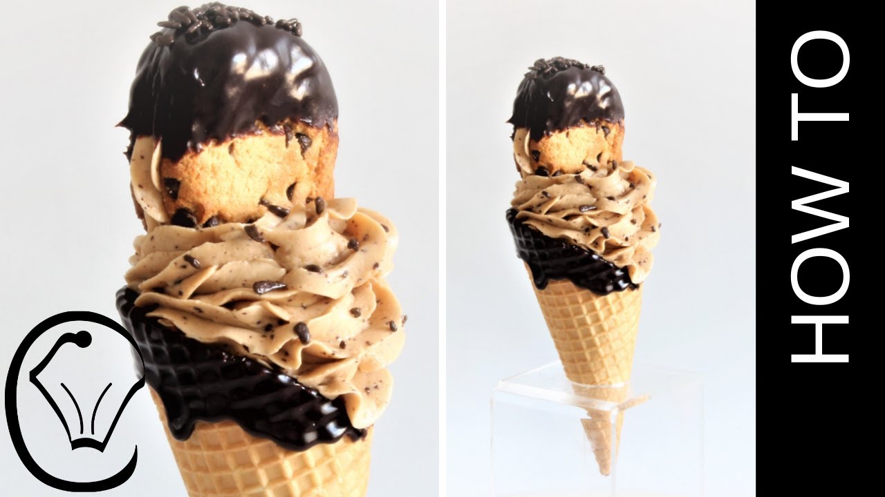 Cake Cone Chocolate Chip Cookie Loaded Waffle Cake Cone YouTube