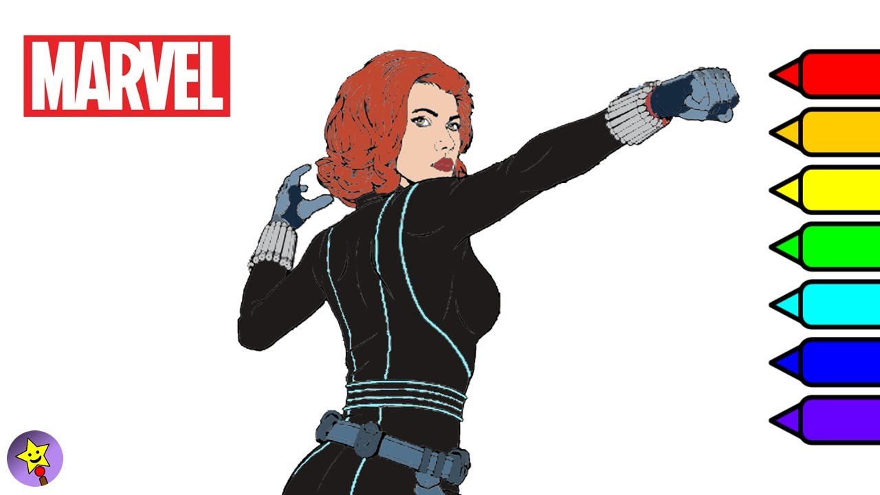 black widow coloring pages