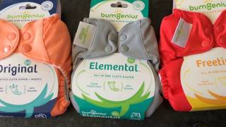 Bumgenius Nappy Styles Comparison 5.0 Pocket, New Elemental Organic Aio & Freetime Aio Nappies