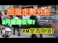 恒指走勢分析 3月繼續收窄? YM是否見頂?