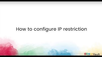 How to configure IP restriction - Zoho Vault