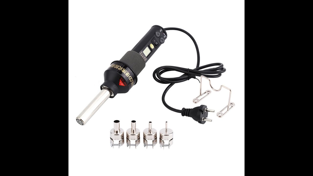 Паяльный фен GJ-8018LCD - YouTube