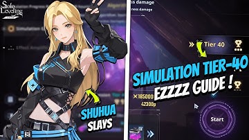 EZZZ SIMULATION GATE TIER-40 CLEAR GUIDE IN SOLO LEVELING ARISE !