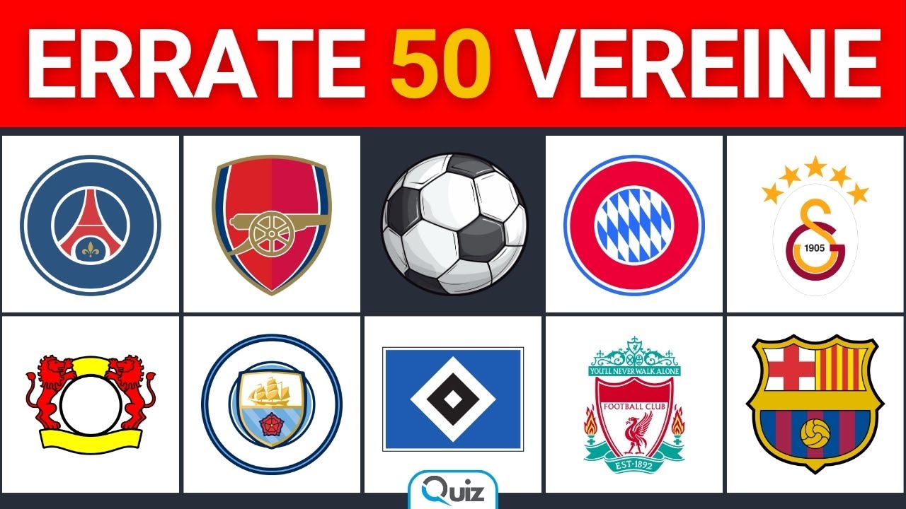 Das ultimative Fußball-Logo Quiz 🧠⚽ | Errate 50 Fußballvereine nur an ihrem Wappen
