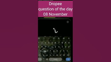 Dropee question of the day 08 November | Dropee question of the day@CryptoTechSunil