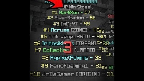 #1 Daily Winstreak on Hypixel Duels!