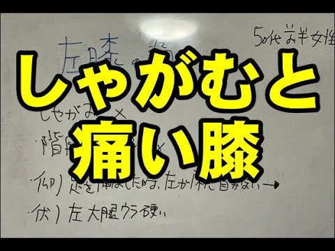 しゃがむと痛い左膝「整体知恵袋.com」