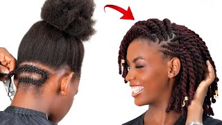 Easy and Gorgeous Fluffy Natural Kinky Braiding Hairstyle On Low  Budget.