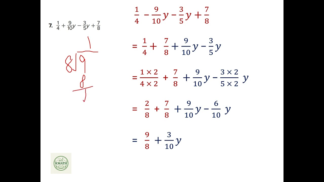 Simplify Algebraic Expressions