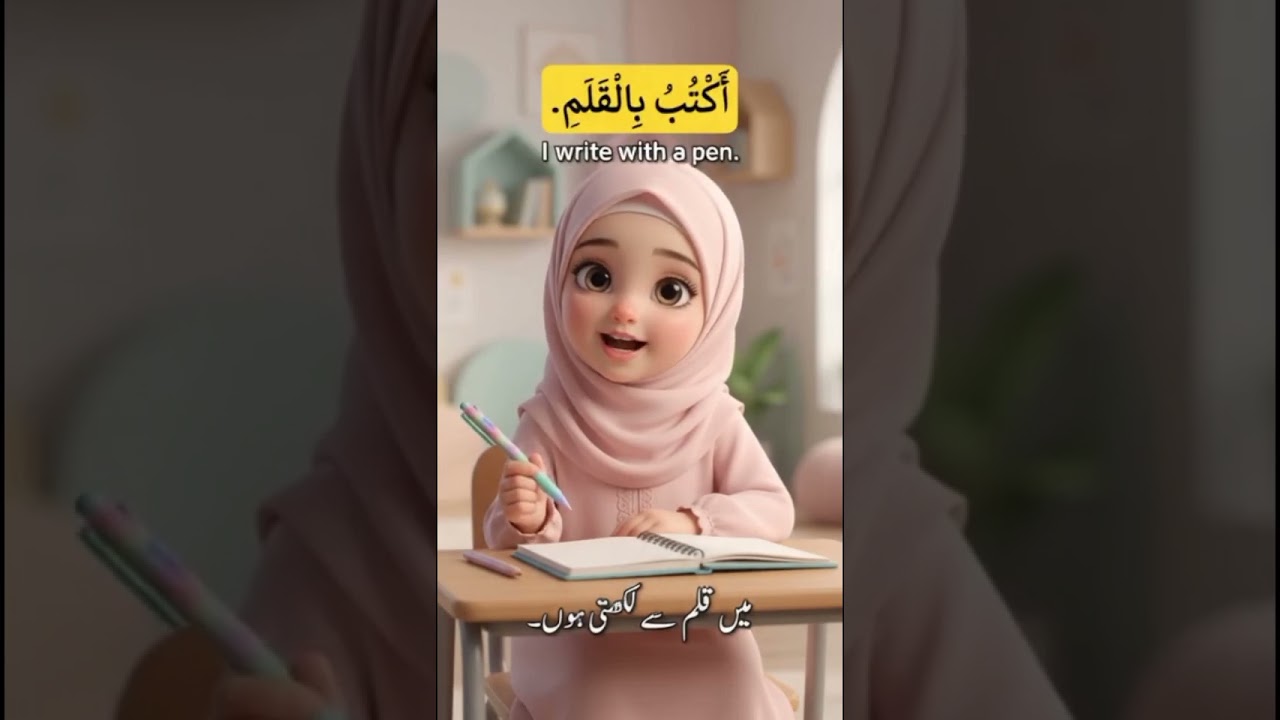 Learn Arabic with Uswa 🌸 | 9 Easy Arabic Questions & Answers | 3D Islamic Learning