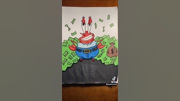 Drawing Mr. Krabs w/ Posca Markers 🦀🤑 | Satisfying