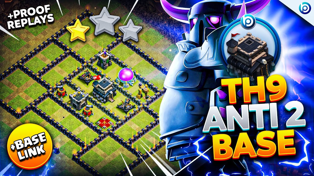 BEST!! Clash of Clans Town Hall 9 (TH9) Farming & Trophy Base 2017 ♢ TH9  Base Anti Everything 2017 - YouTube