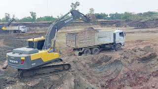 รีวิว VOLVO EC200D เล่นบ่อใหญ่ดินดาน ดั้ม FUSO FN2524 SHOGUN 380 จัดเต็มกล่อง เสี่ยโส จัดให้