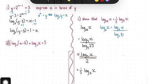 LCHL Algebra: Logs (getting used to log rules, change of base rule, checking validity of answers)