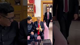 Putin eats Trump banana🍌 Trump got funny with Kim 😂 Prank gone Funny #trumpinc #funny #satire #kim