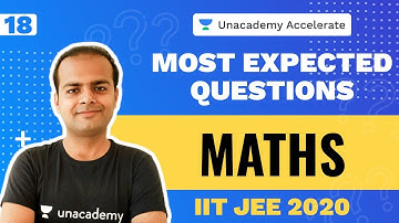Maths Most Expected Questions L 18 | JEE 2020 Main & Advanced | Vineet Loomba | Unacademy Accelerate