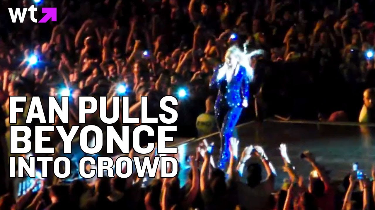 Beyonce Gets Pulled Off Stage By Super Fan | What's Trending Now - YouTube