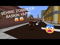 ARDA ŞEHİRDEKİ İNSANLARI KURTARIYOR VE ZOMBİLERLE KAPIŞIYOR 😱😱 - MİNECRAFT
