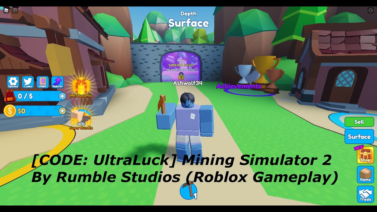  CODE UltraLuck Mining Simulator 2 By Rumble Studios Roblox Gameplay YouTube