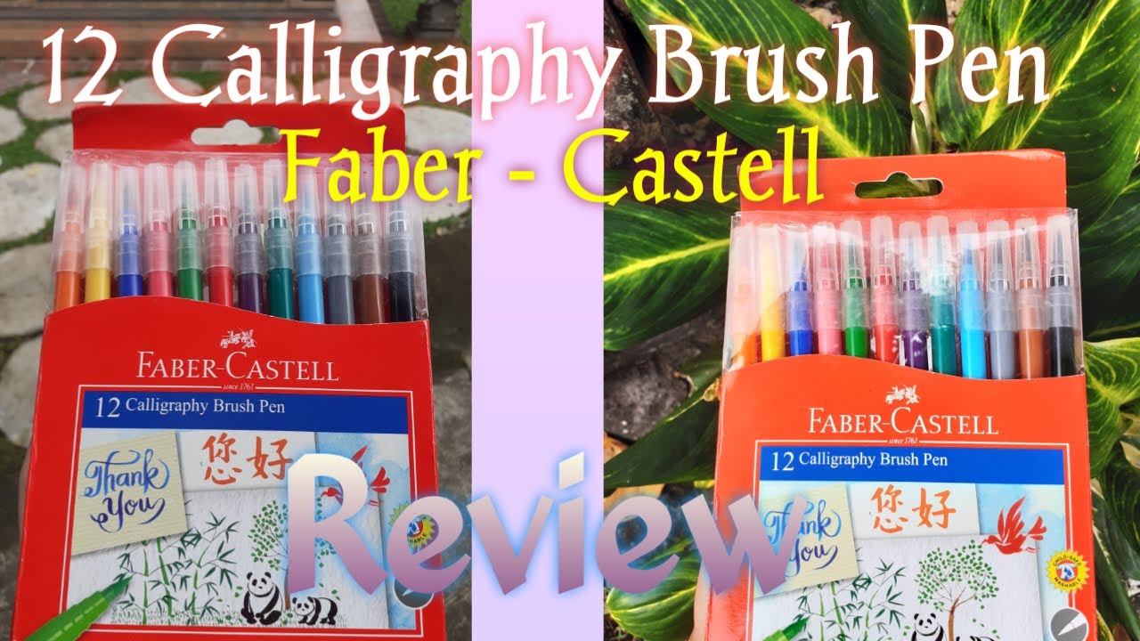 Review 12 Calligraphy Brushpen Faber Castell Lengkap Scratch