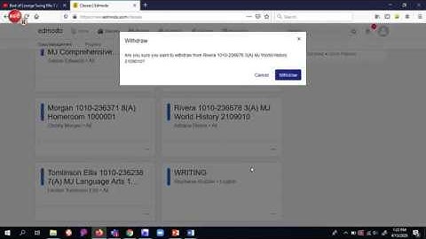 Delete (Withdraw) from Extra Classes in Edmodo