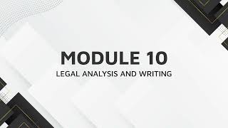 Legal Analysis and Writing | Mod 10 | Module 10 Assignment 1