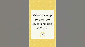 🧠 What belongs to you, but everyone else uses it? #shorts#quiz#trivia#quizbuzz#playquiz #play#shorts
