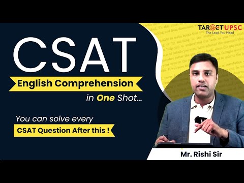 This Video will help You Clear CSAT Easily - Session by CAT Topper and Expert English Comprehension