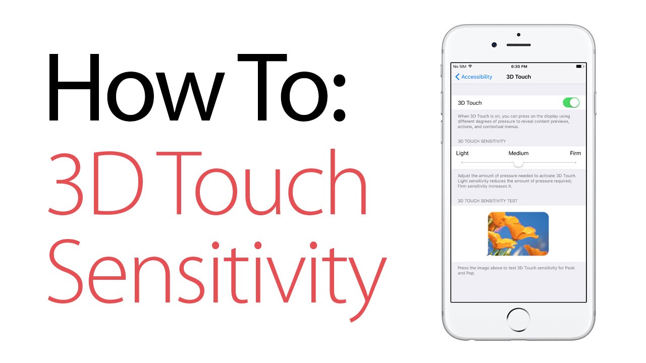 How to Adjust 3D Touch Sensitivity on the iPhone 6s and iPhone 6s Plus -  YouTube