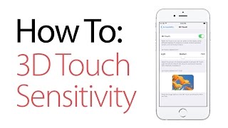 Iclarified instructions on how to adjust 3d touch sensitivity the
iphone 6s and plus.http://iclarified.com/51822...to learn use
touch,...