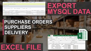 PHP Project: How To Export MySQL Database To Excel using PHP - Purchase Order, Supplier, Delivery