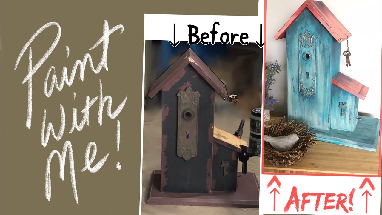 Painting a Weathered Look Birdhouse