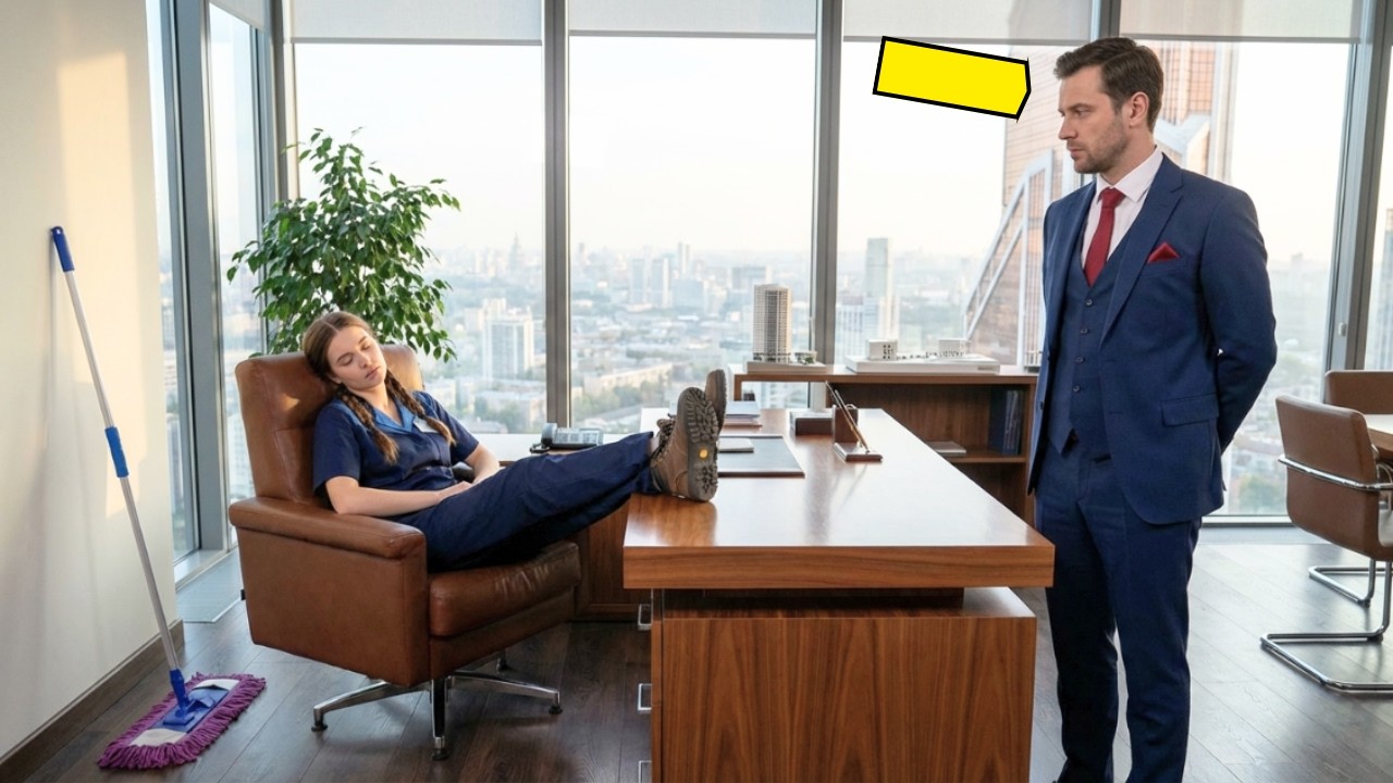 Nejpřísnější miliardář našel uklízečku spící v jeho křesle… a to, co udělal, ji nechalo beze slov…